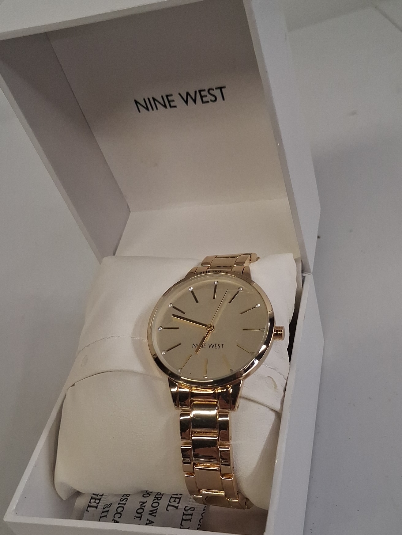Nine West Womens GoldTone Bracelet Watch  Classic Gold